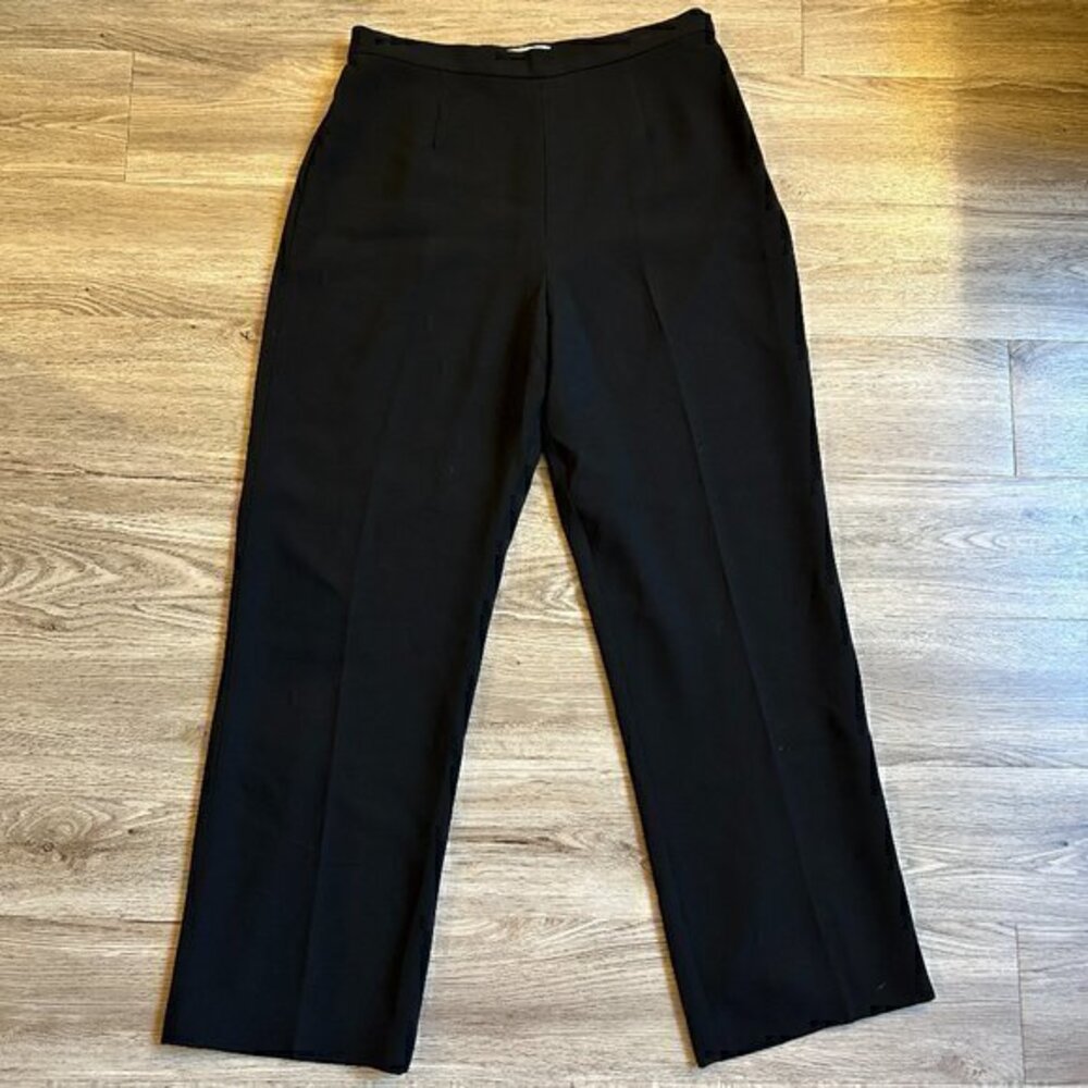 Talbots Women's Black Straight Leg Trouser Pants Plus Size 14 Tall
